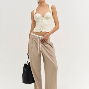 For Love And Lemons Cream Bustier Top